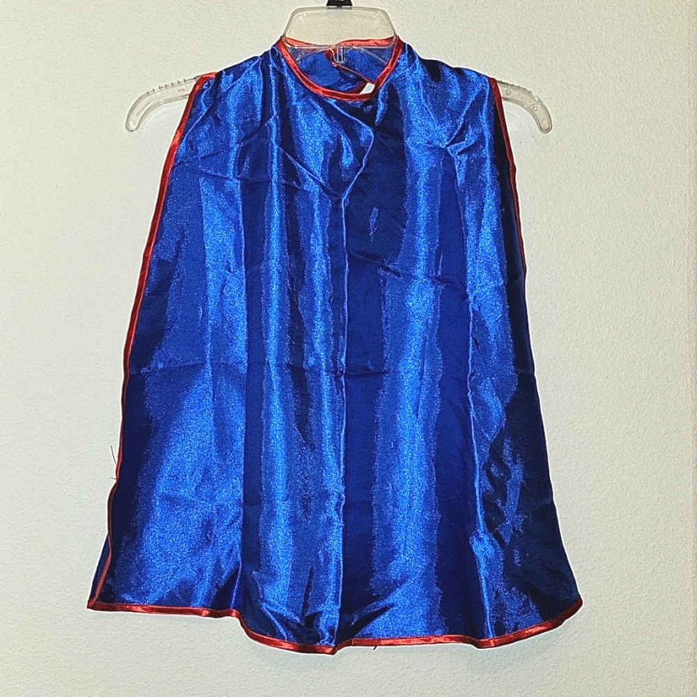 Super Hero costume 3 piece set, Blue/ red, EUC